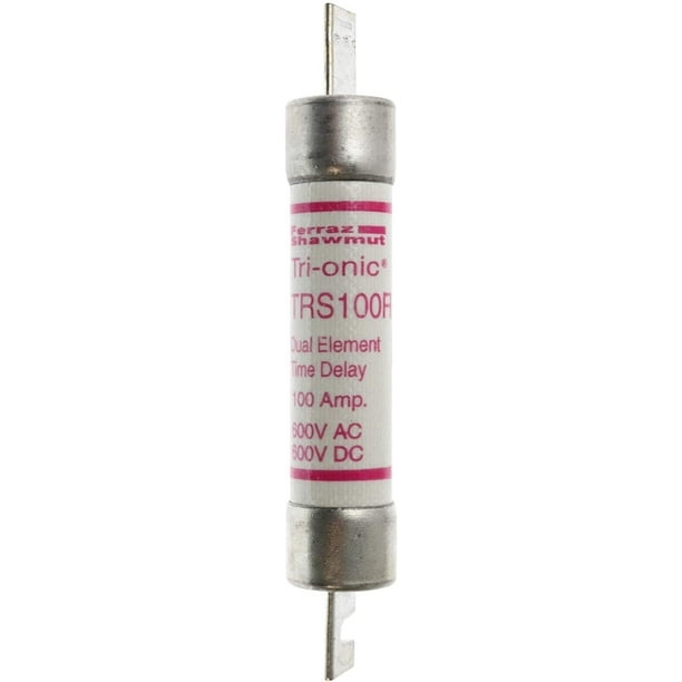 Mersen TRS100R Dual Element Midget Class RK5 Rejection Current-Limiting Time Delay Fuse 100 Amp 600 Volt AC/DC Tri-Onic Mersen TRS100R Dual Element Midget Class RK5 Rejection Current-Limiting Time Delay Fuse 100 Amp 600 Volt AC/DC Tri-Onic
